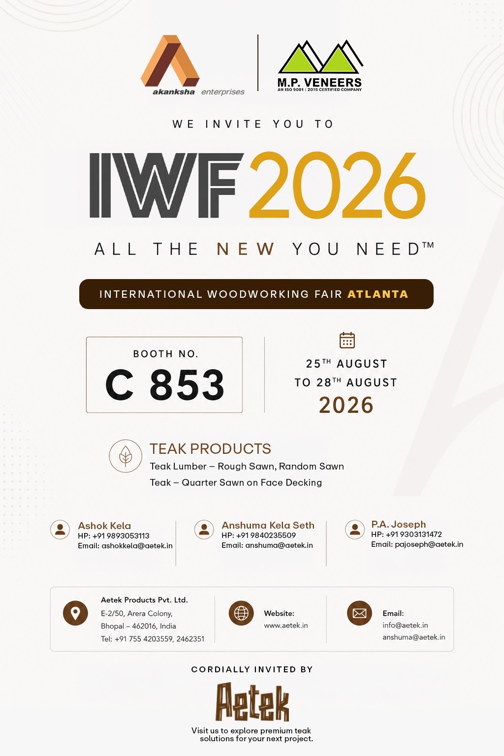 International Woodworking Fair (IWF) Gallery